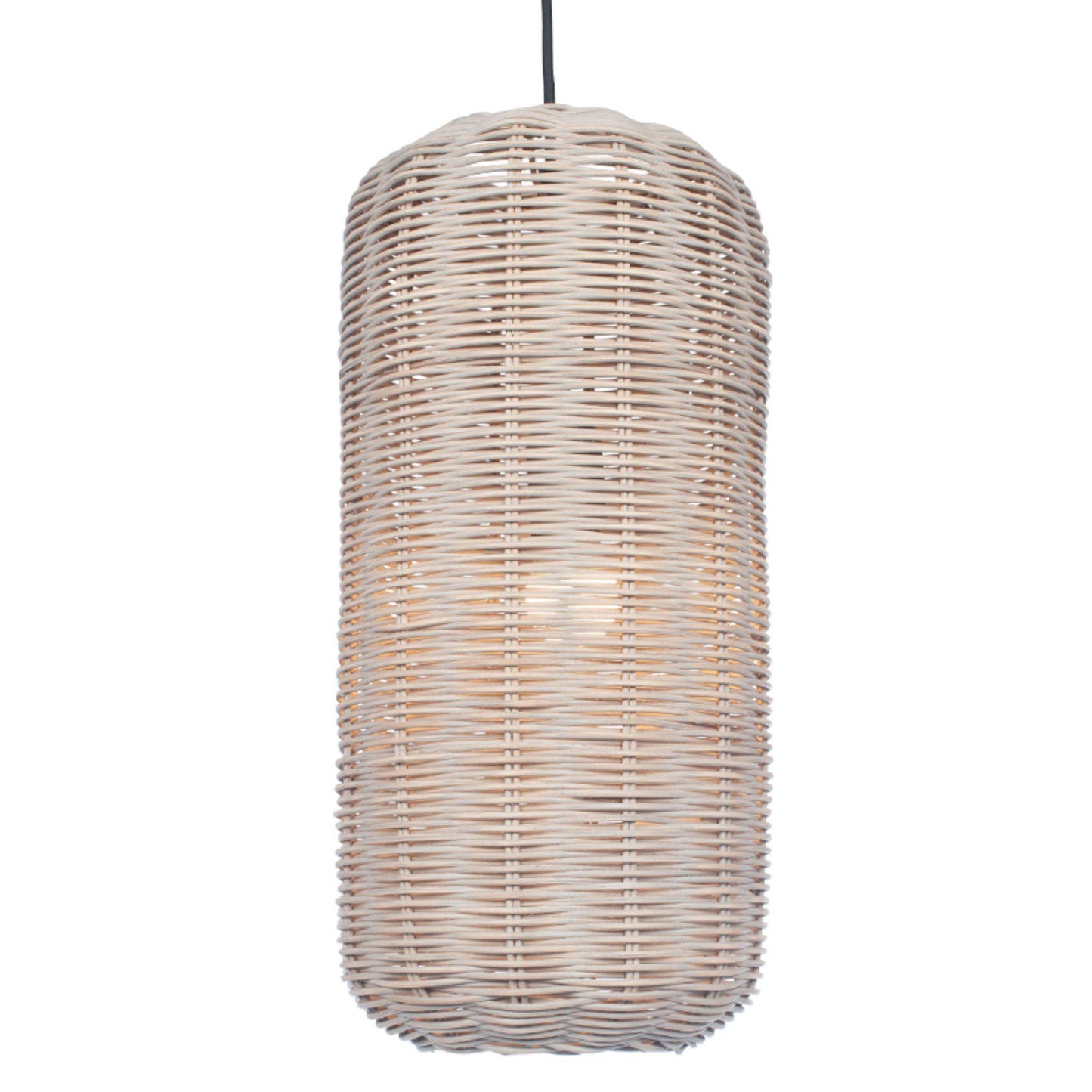 Lanai Grey Wash Woven Capsule Pendant Ceiling Light