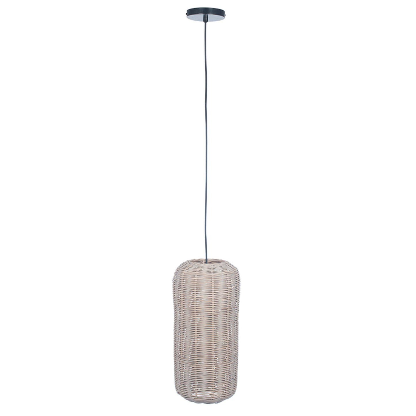 Lanai Grey Wash Woven Capsule Pendant Ceiling Light