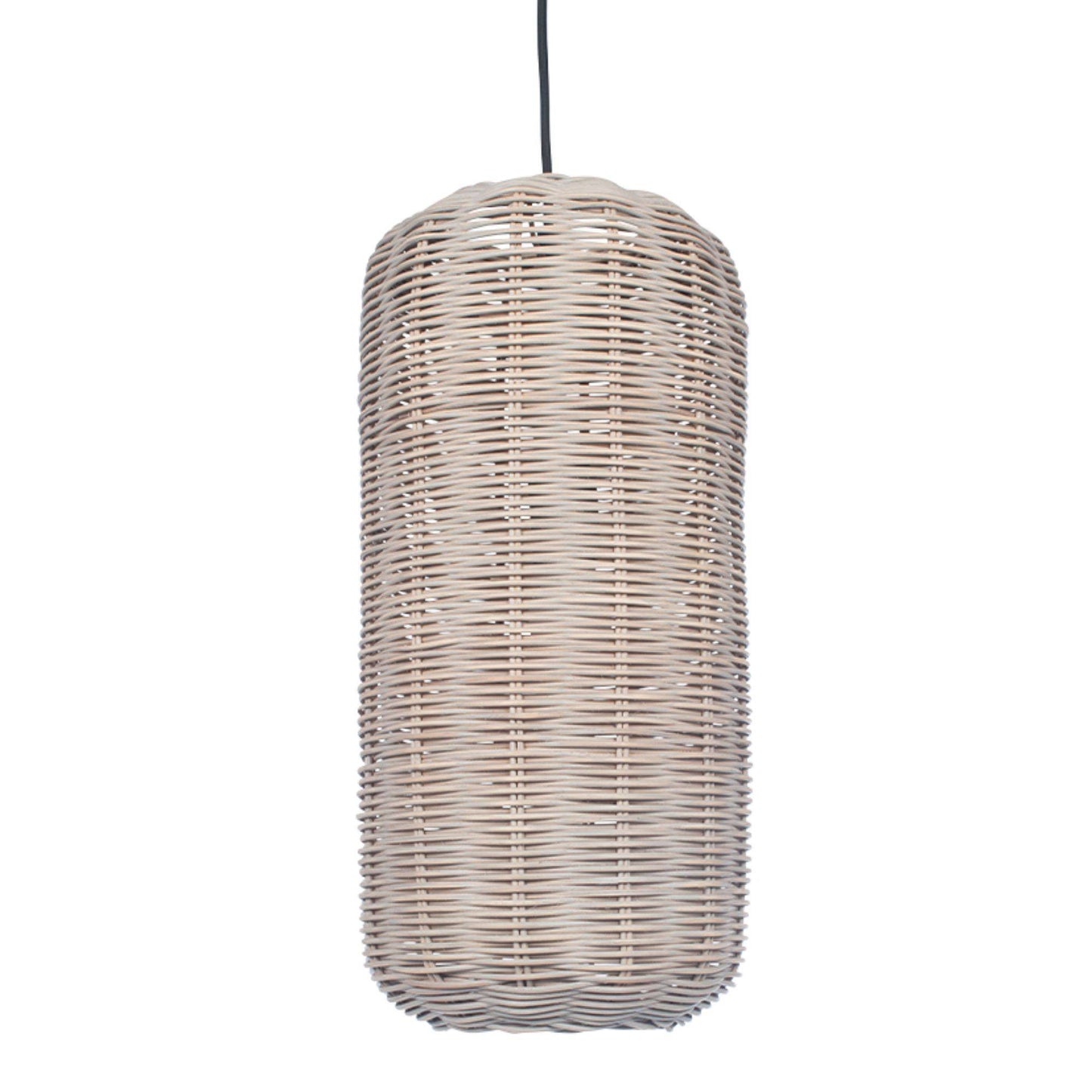 Lanai Grey Wash Woven Capsule Pendant Ceiling Light