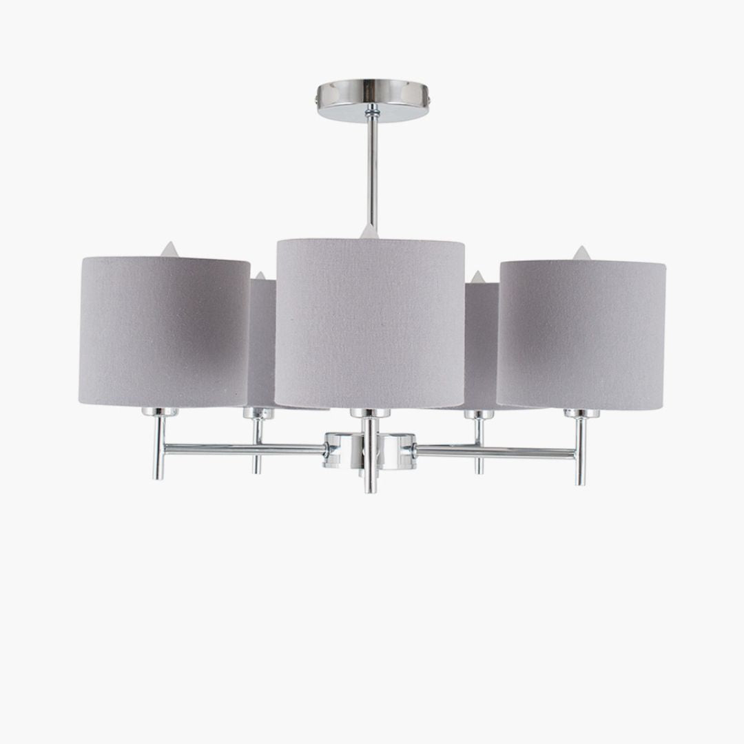 Plaza 5 Light Semi Flush Ceiling Light