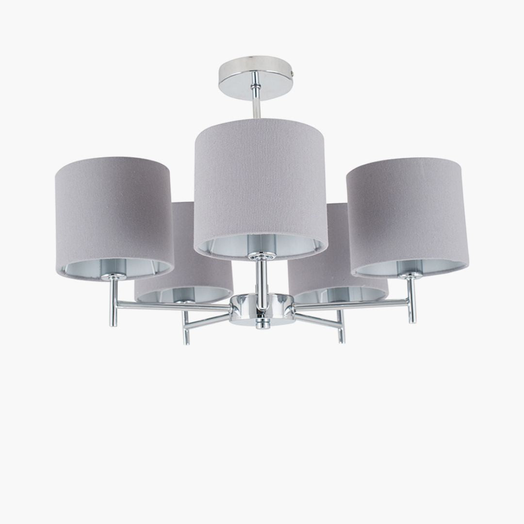 Plaza 5 Light Semi Flush Ceiling Light