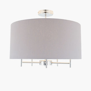 Plaza Drum 5 Light Semi Flush Ceiling Light