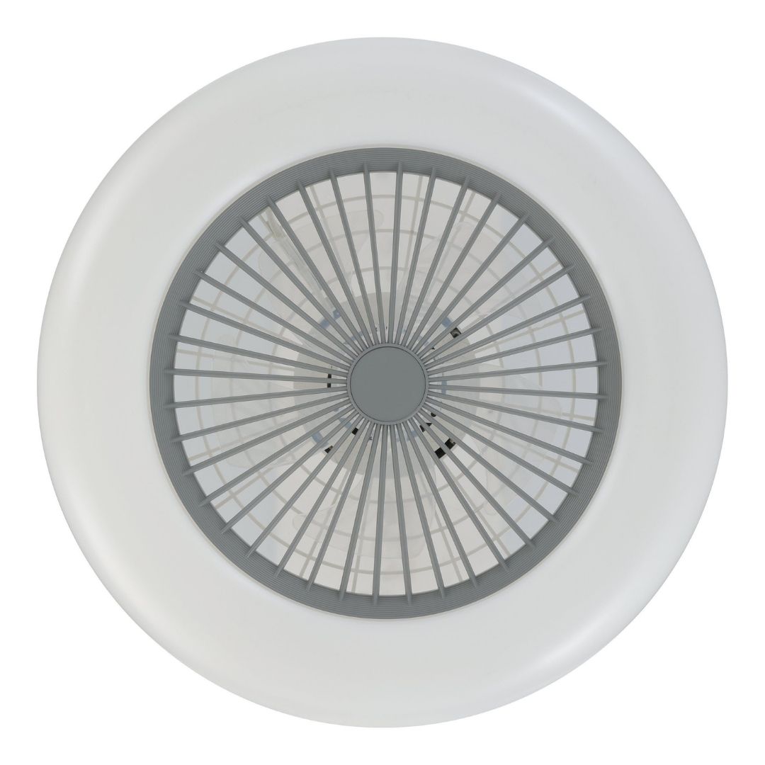 Sayulita White & Grey LED Ceiling Fan Light Large
