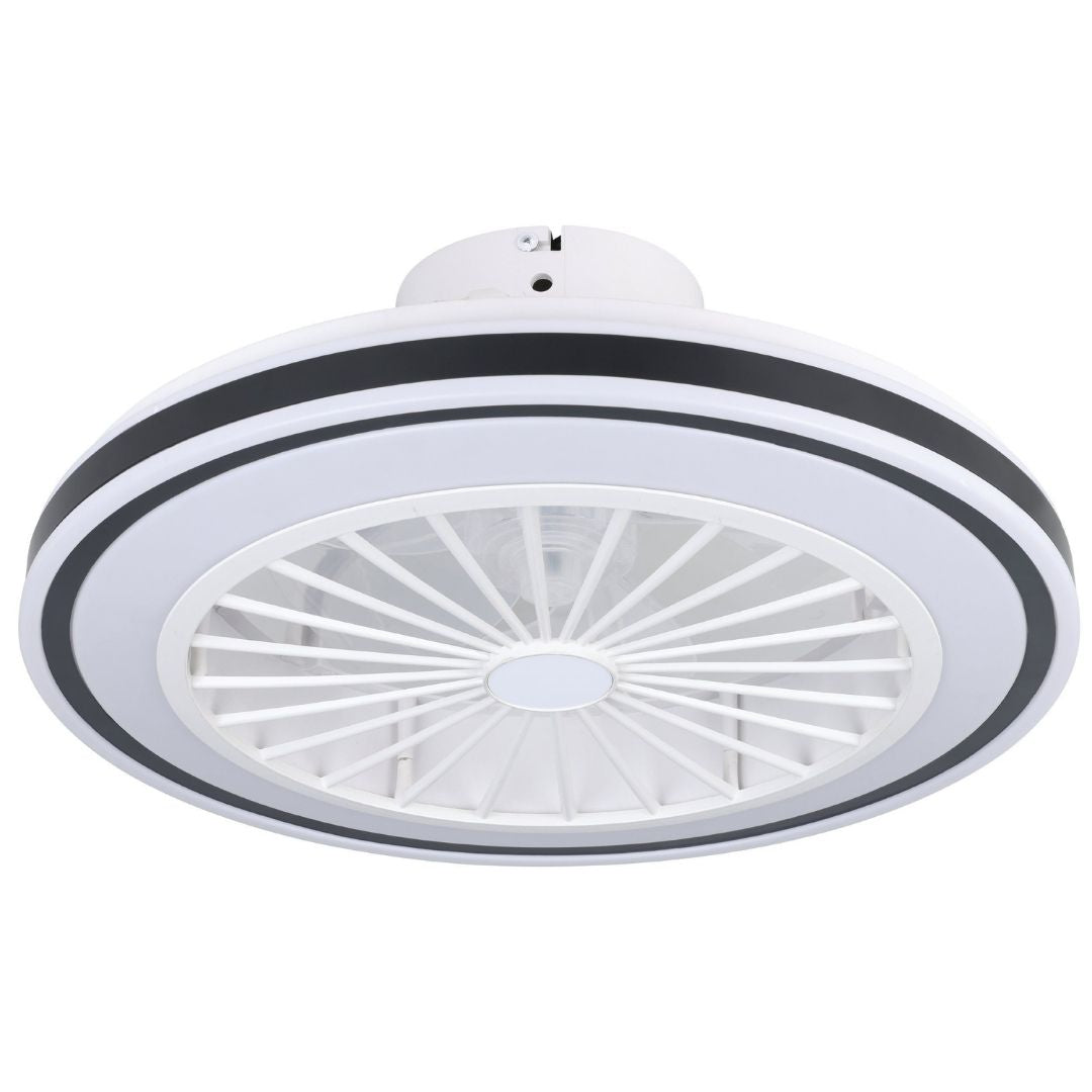 Almeria White & Black LED Ceiling Fan Light