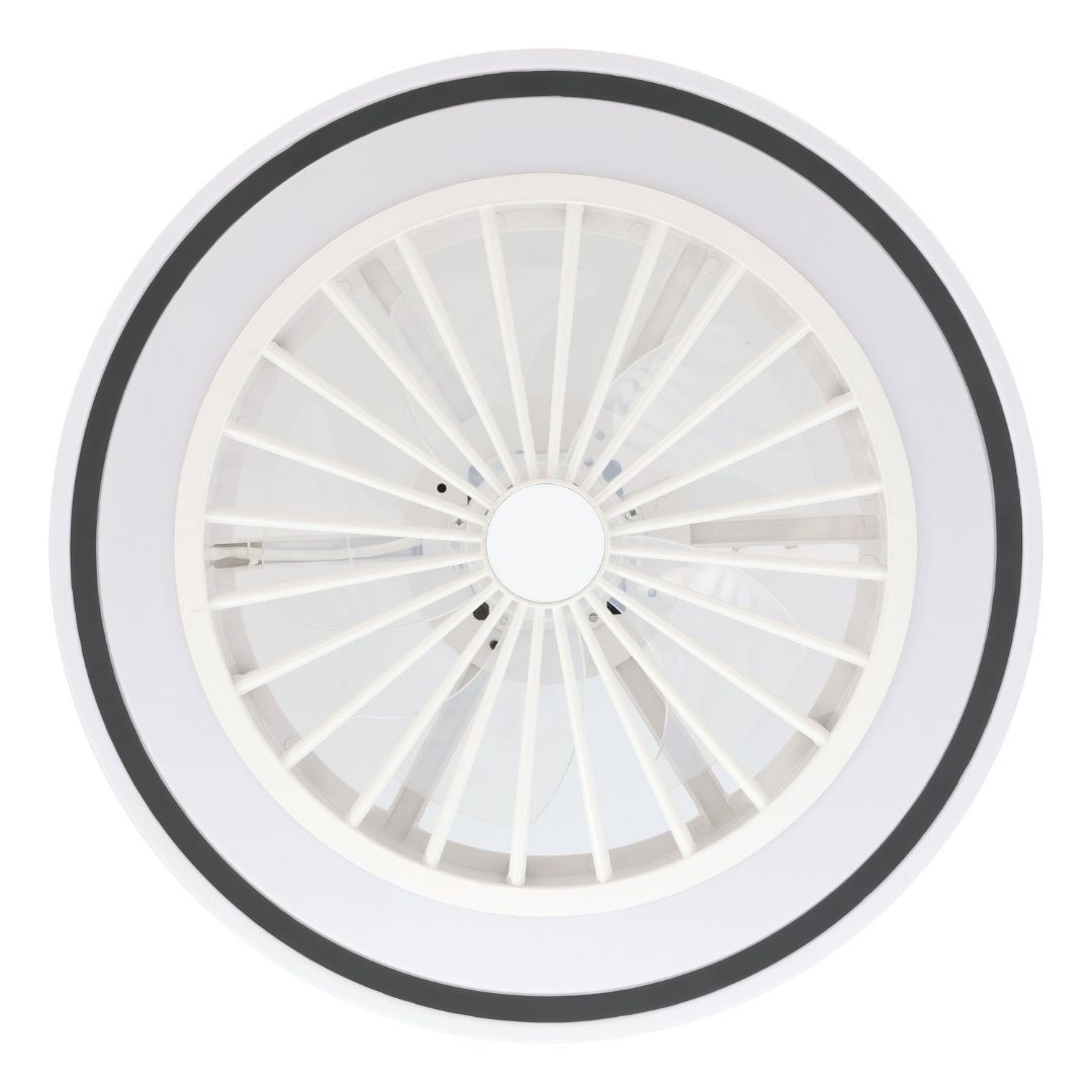 Almeria White & Black LED Ceiling Fan Light