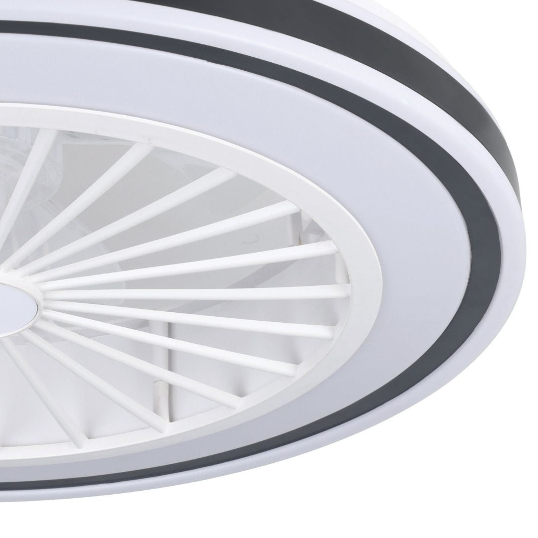 Almeria White & Black LED Ceiling Fan Light