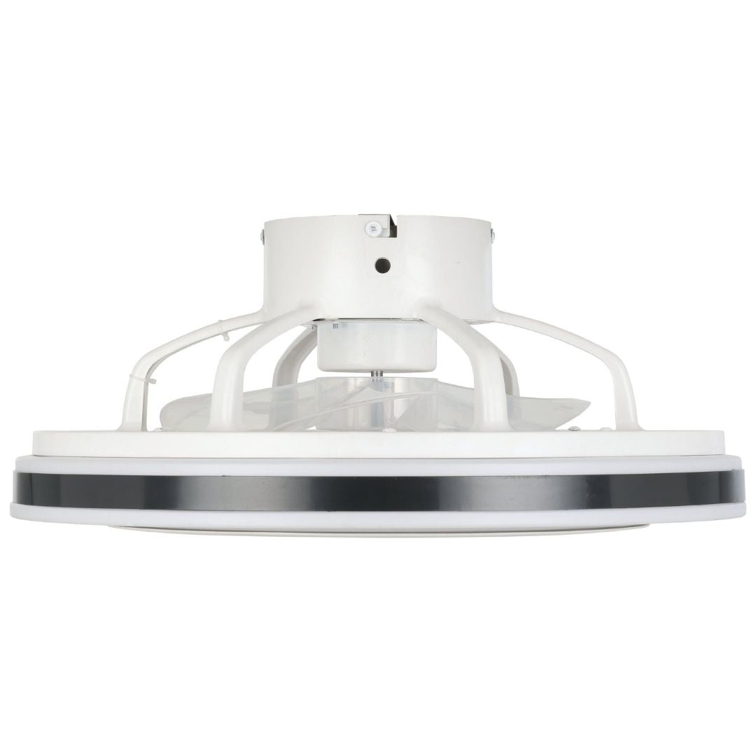 Almeria White & Black LED Ceiling Fan Light