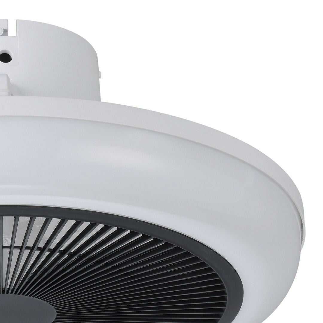 Sayulita White & Black LED Ceiling Fan Light