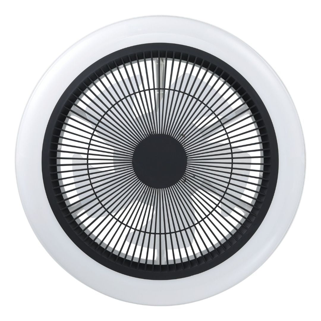 Sayulita White & Black LED Ceiling Fan Light