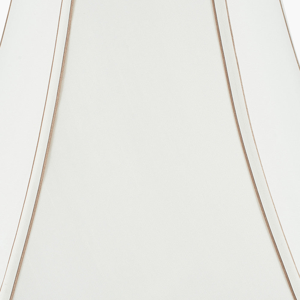 Lyla 35cm Bowed Hexagonal Lamp Shade Cream
