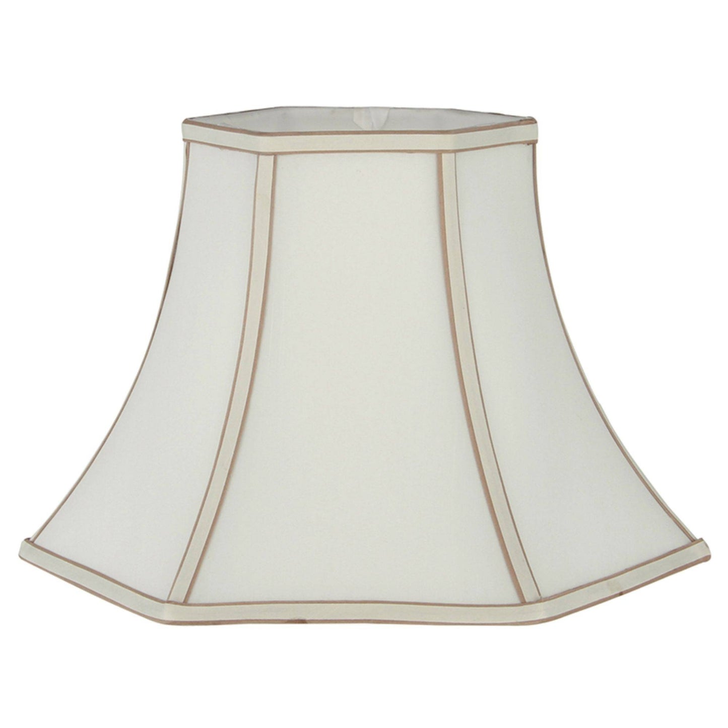Lyla 40cm Bowed Hexagonal Lamp Shade Cream