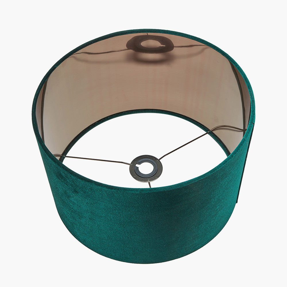 Bow 30cm Forest Green Velvet Cylinder Shade