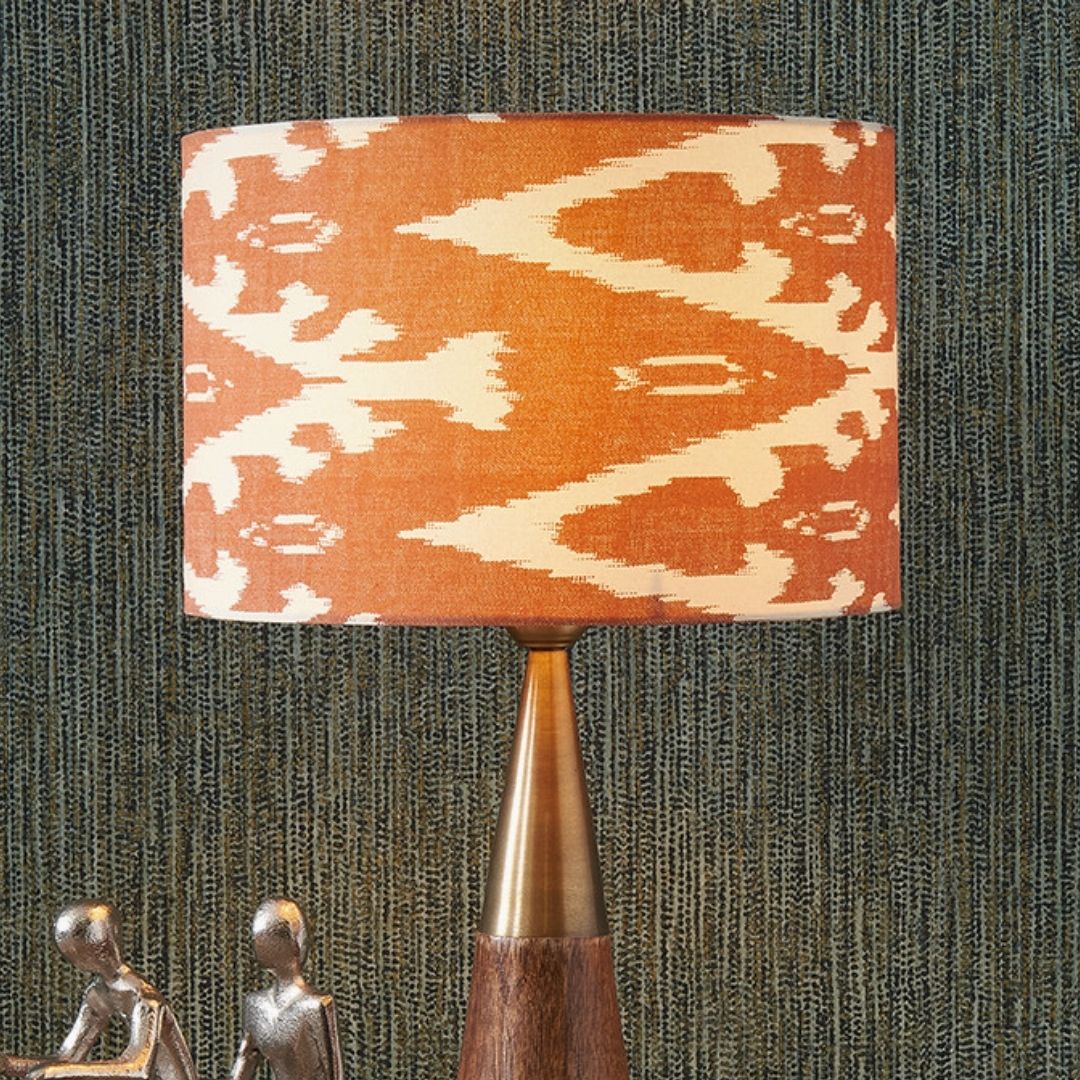 Lars 30cm Cinnamon Ikat Drum Shade