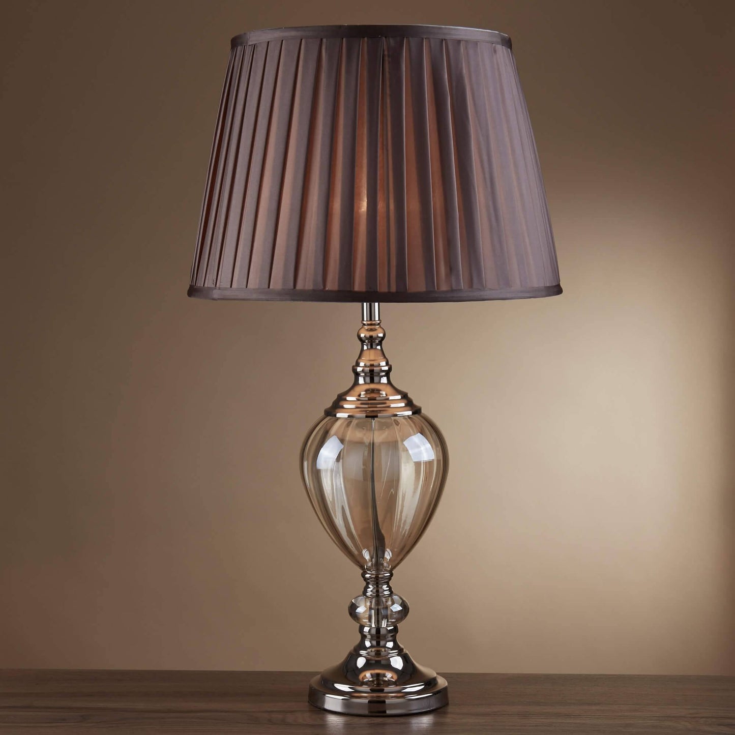 Greyson 68cm Amber Glass Table Lamp