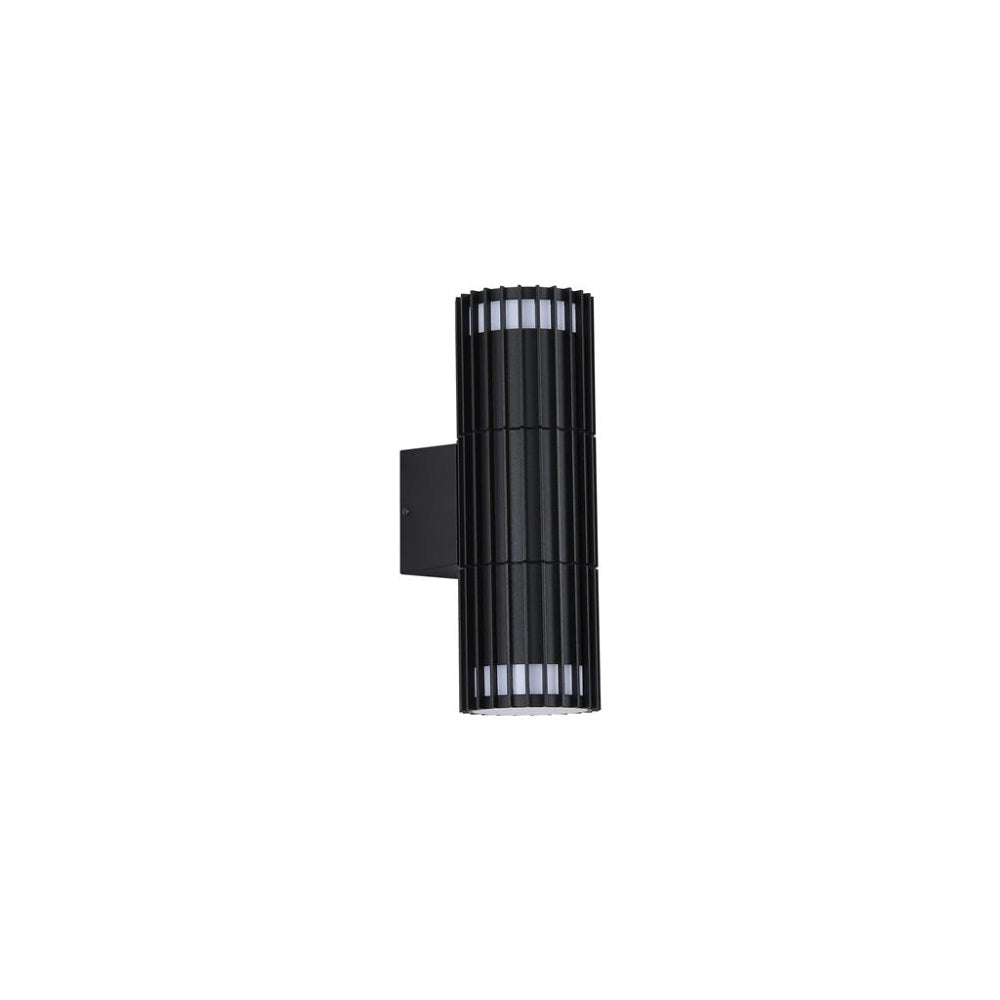 Detroit 2-Light Black Outdoor Wall Light