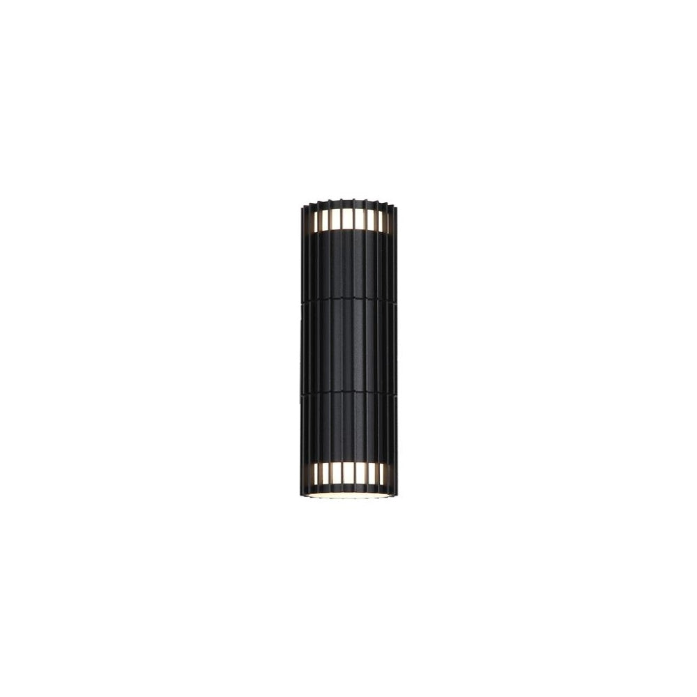 Detroit 2-Light Black Outdoor Wall Light