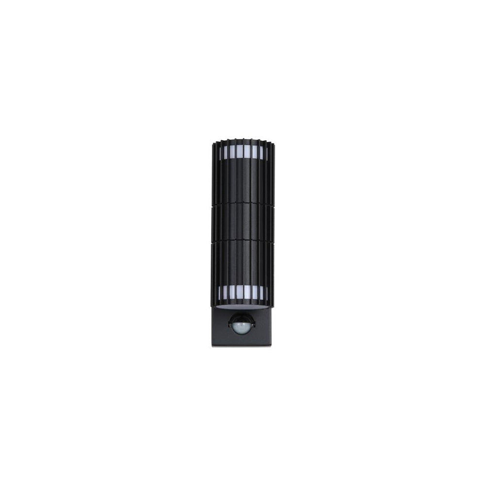 Detroit 2-Light Black PIR Outdoor Wall Light