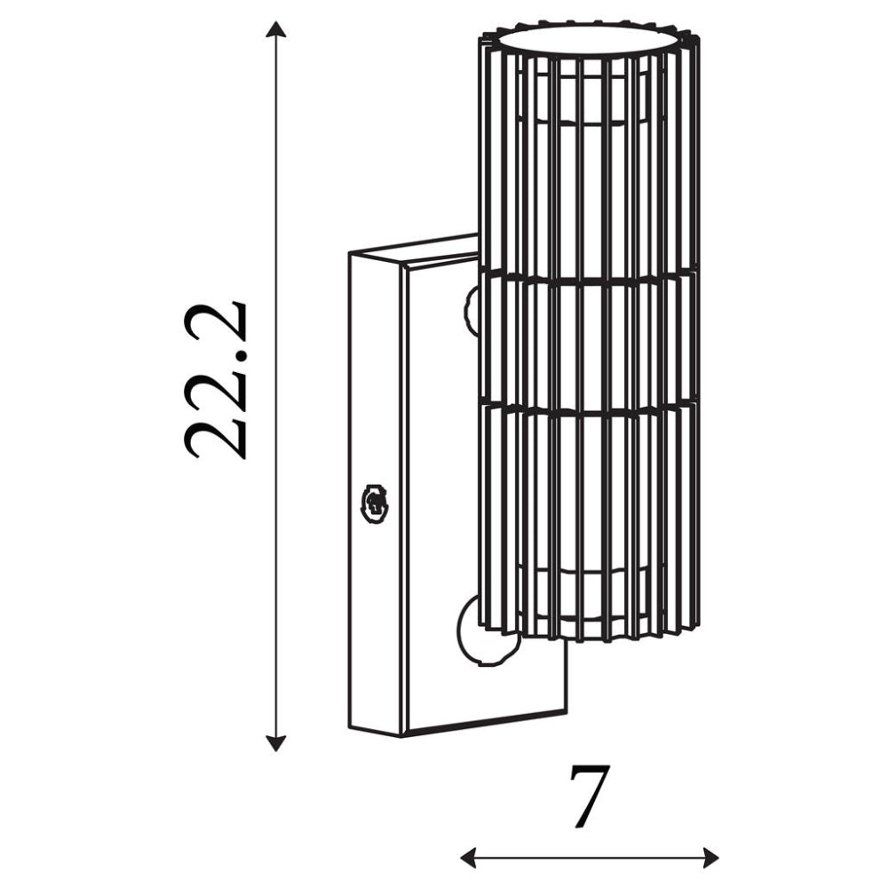 Detroit 2-Light Black PIR Outdoor Wall Light