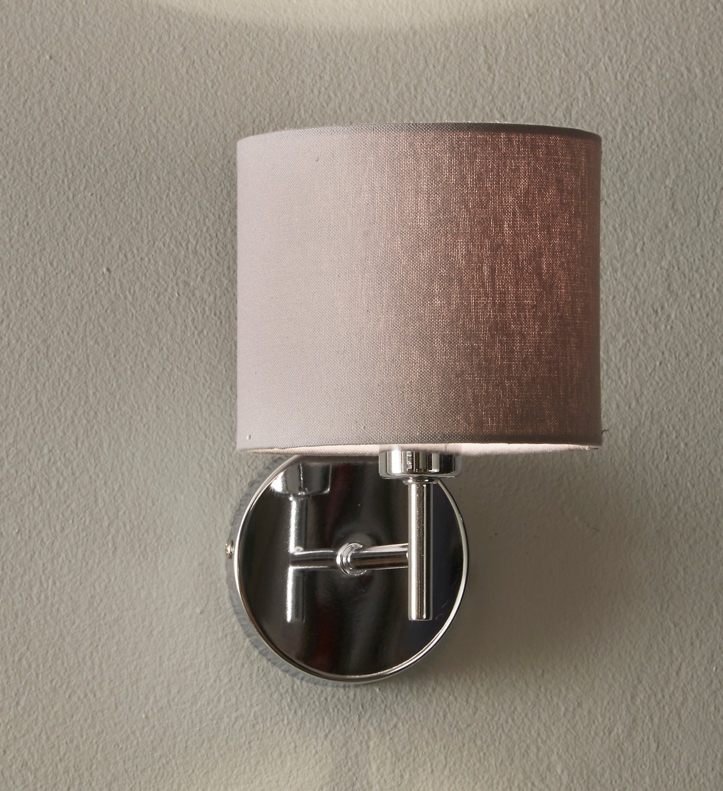 Plaza 1 Light Silver Wall Light