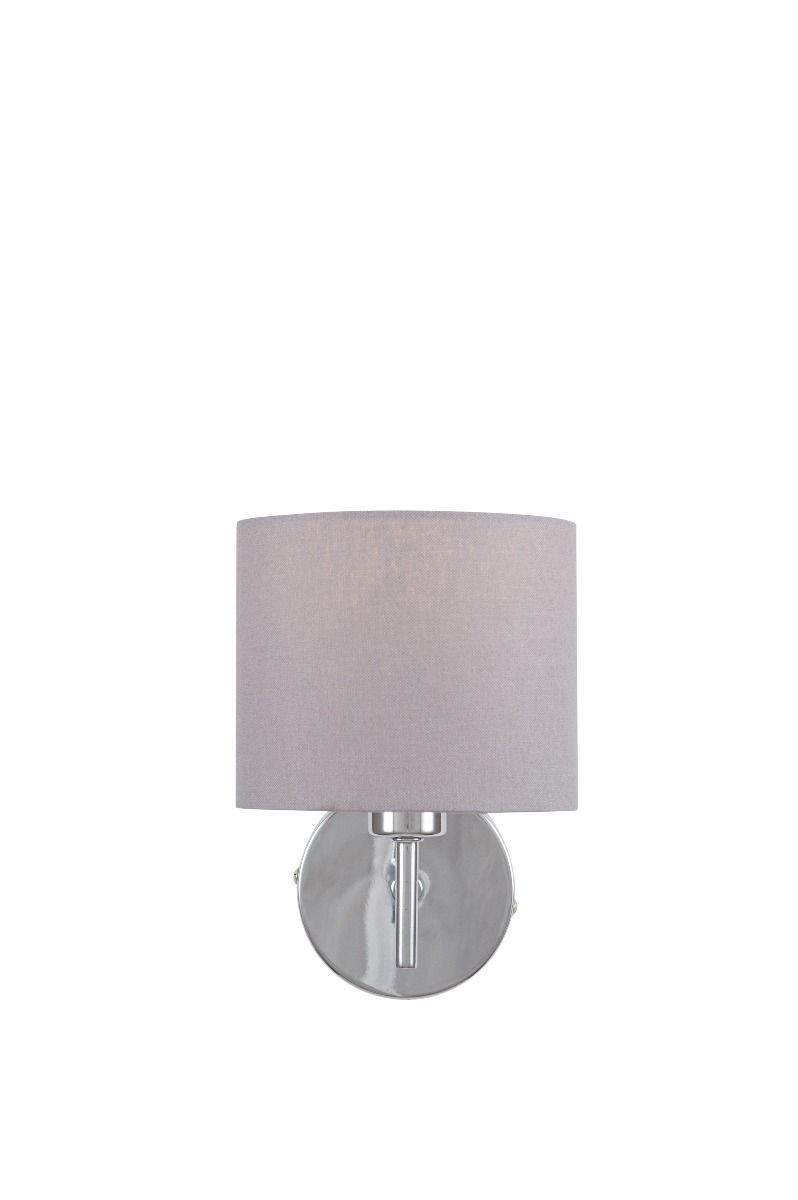 Plaza 1 Light Silver Wall Light