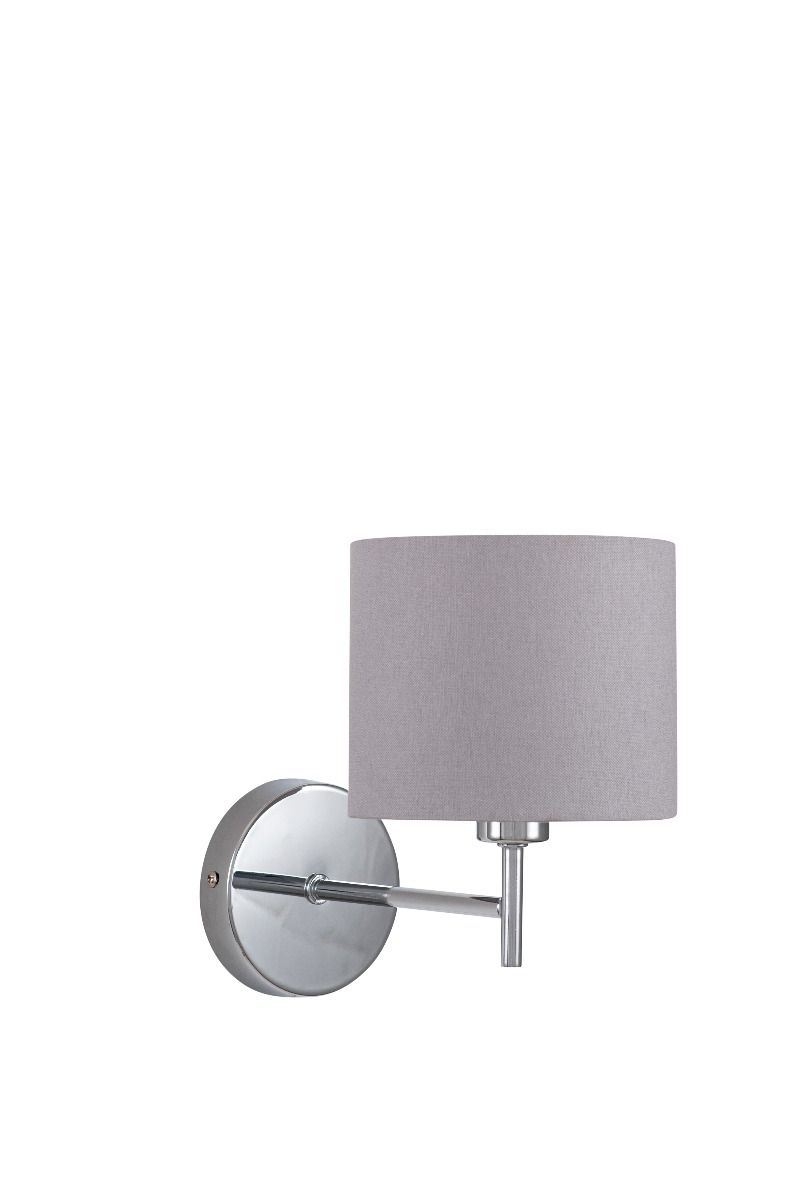 Plaza 1 Light Silver Wall Light