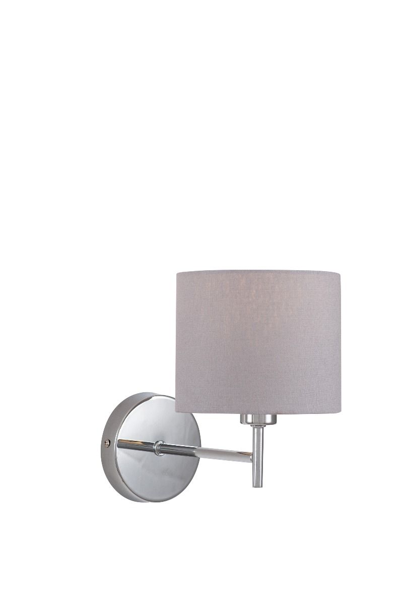 Plaza 1 Light Silver Wall Light