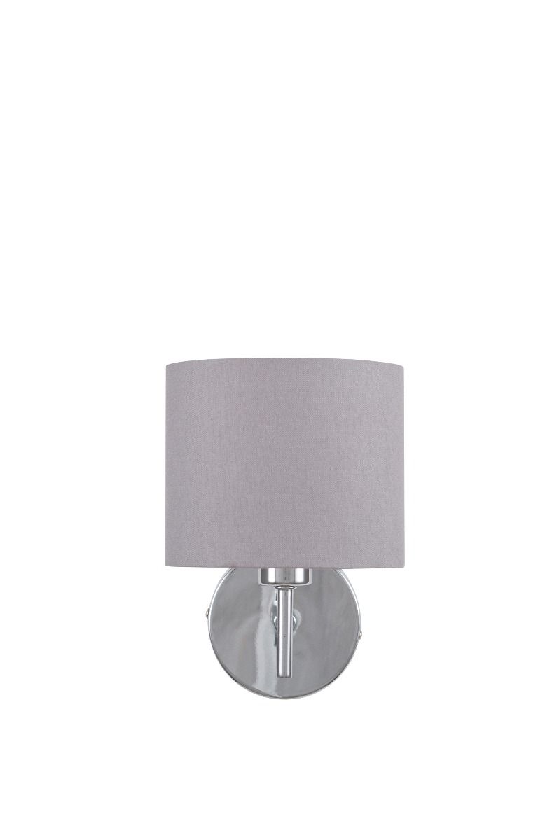 Plaza 1 Light Silver Wall Light