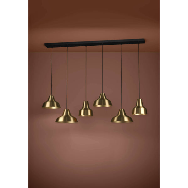 Savarna 6 Light Gold & Black Ceiling Pendant