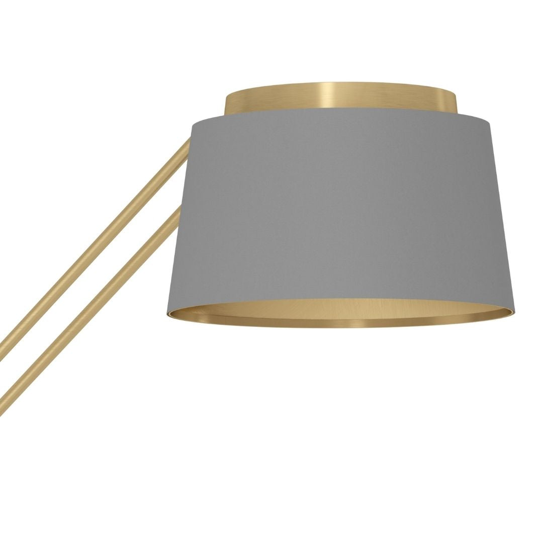 Almerimar Gold & Grey Arc Floor Lamp