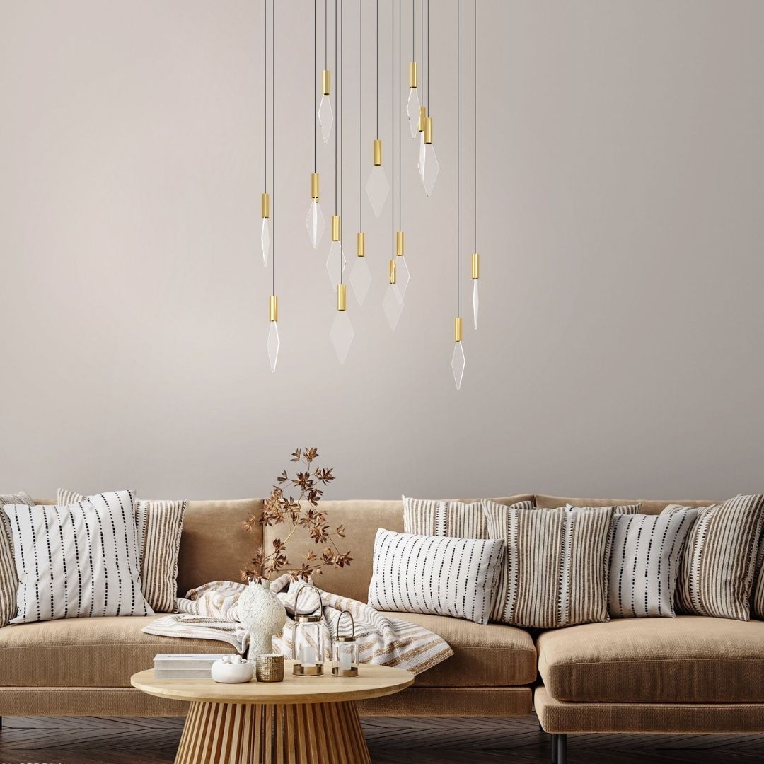 Mirador 16 Light Gold LED Pendant Ceiling Light