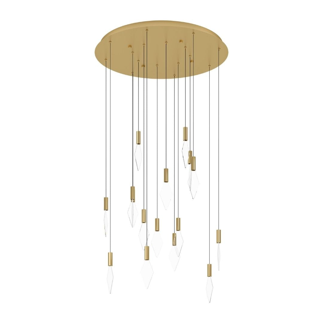 Mirador 16 Light Gold LED Pendant Ceiling Light