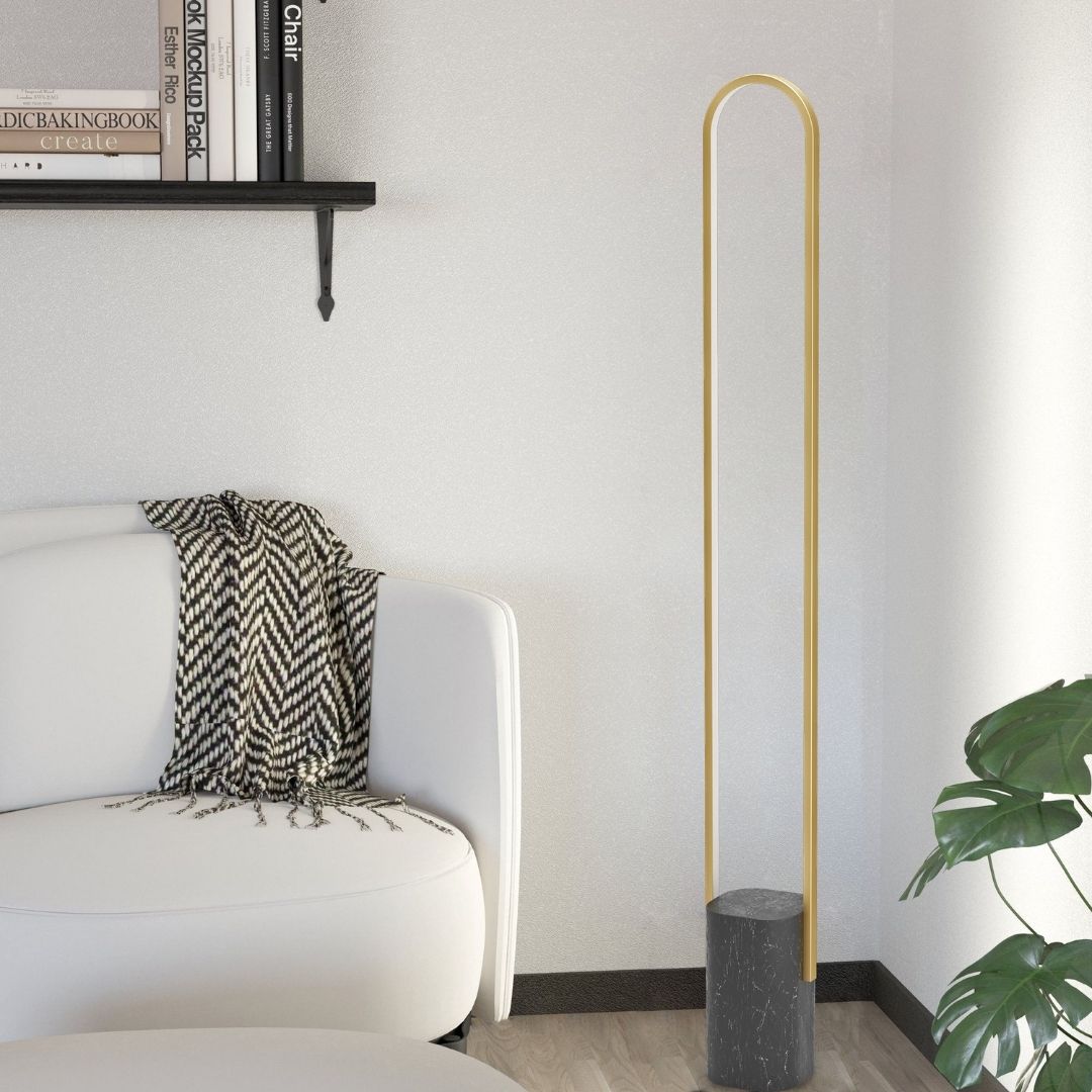 Pedruscara Black & Gold LED Floor Lamp