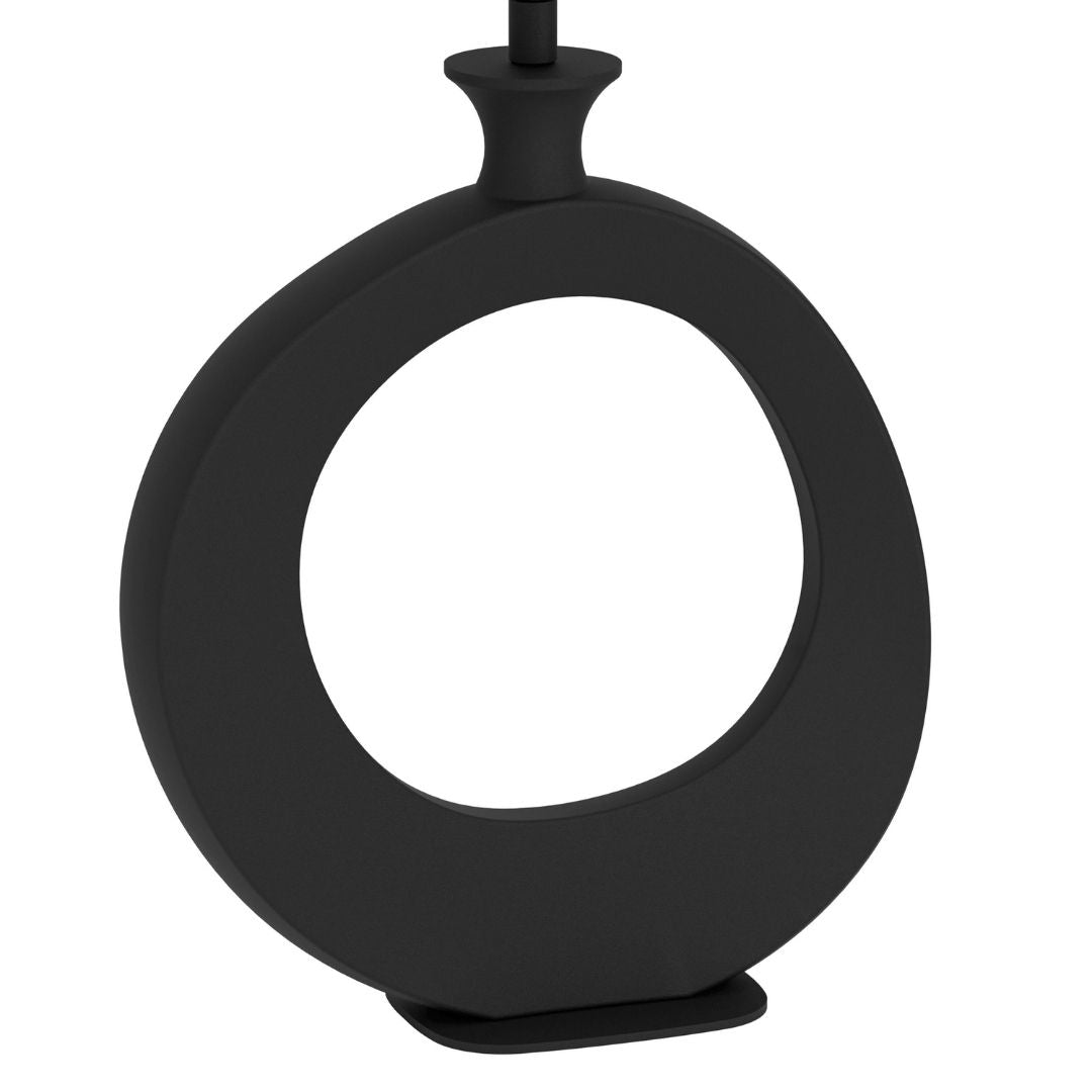 Diezma Round Black Table Lamp