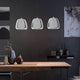 Albarino 3 Light Smoked Glass Ceiling Light Bar