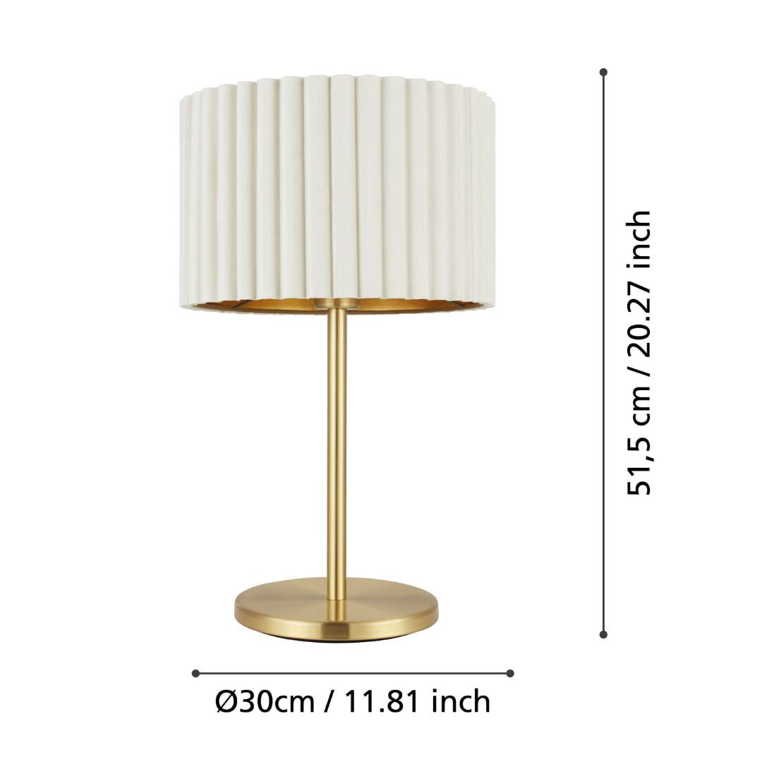 Tamaresco Gold Table Lamp with White Shade