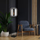 Bulciago Black & Smoked Glass Floor Lamp