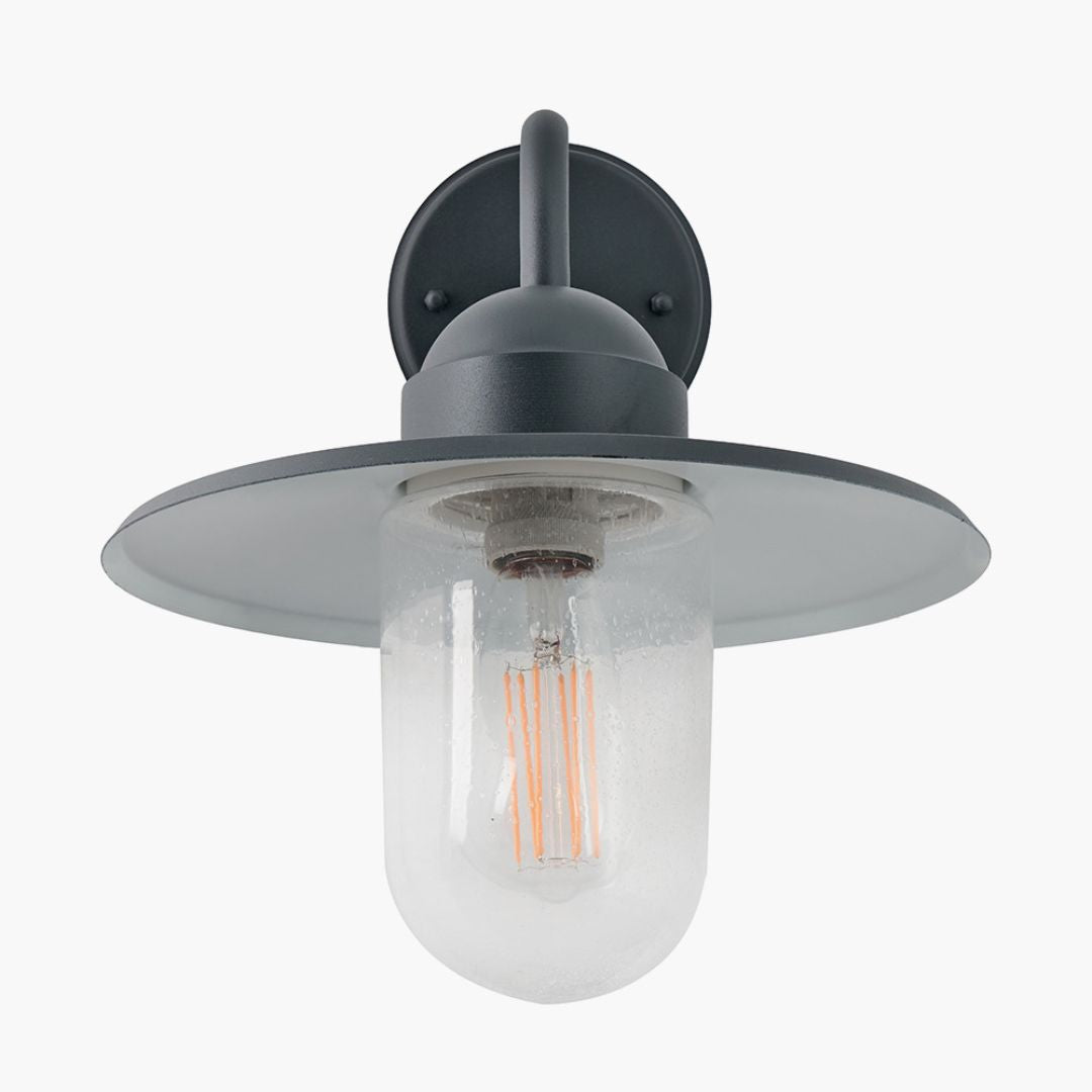 Lilium Outdoor Lantern Wall Light Grey