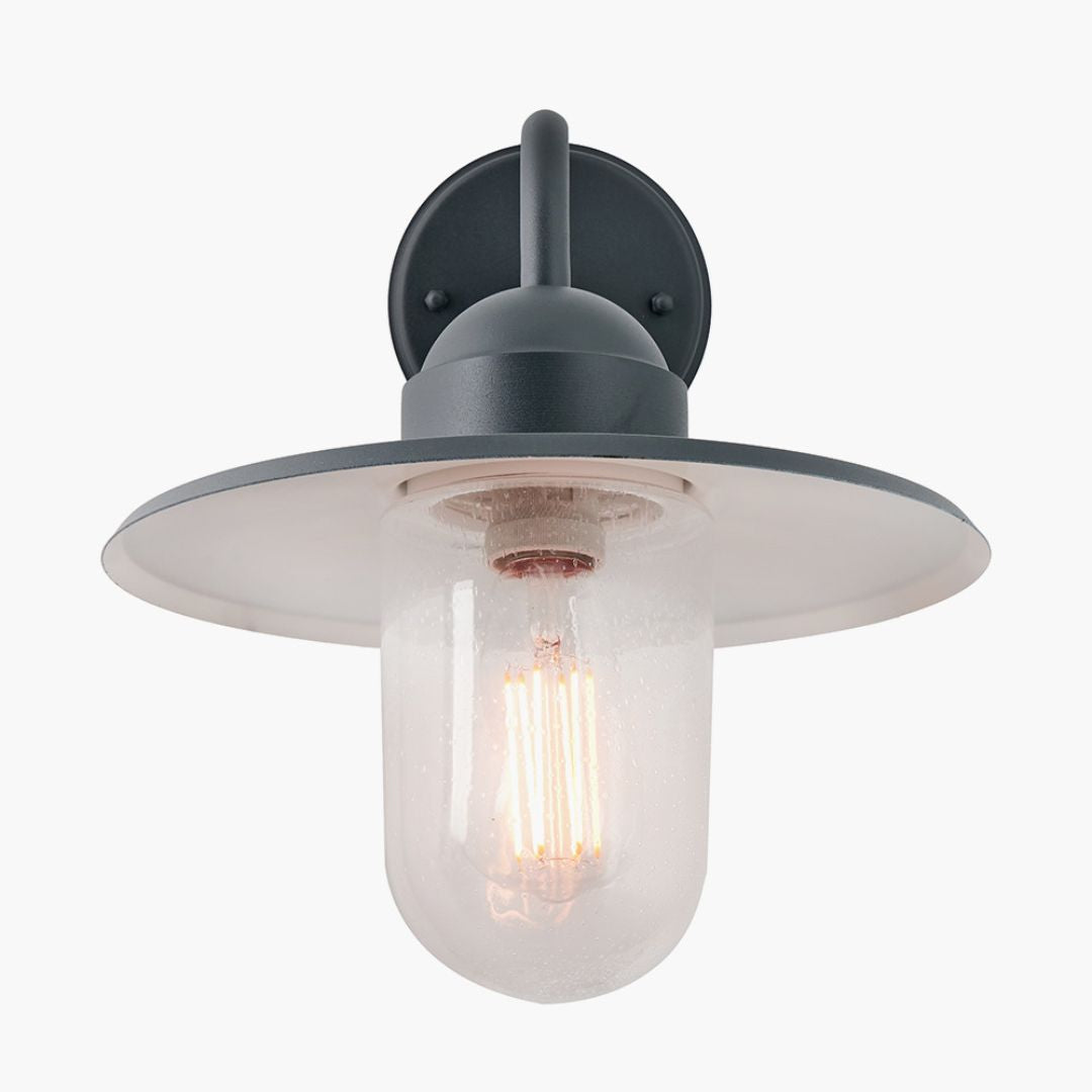 Lilium Outdoor Lantern Wall Light Grey
