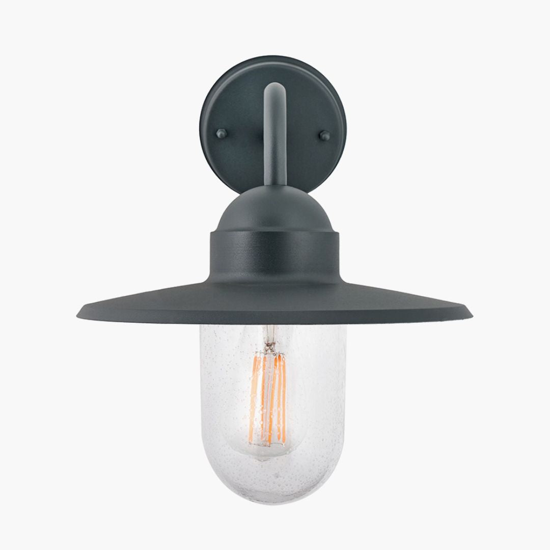 Lilium Outdoor Lantern Wall Light Grey