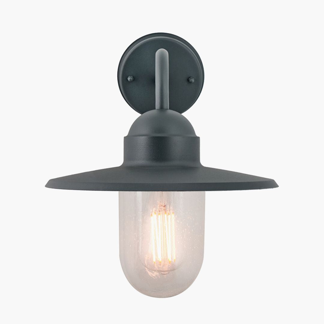 Lilium Outdoor Lantern Wall Light Grey
