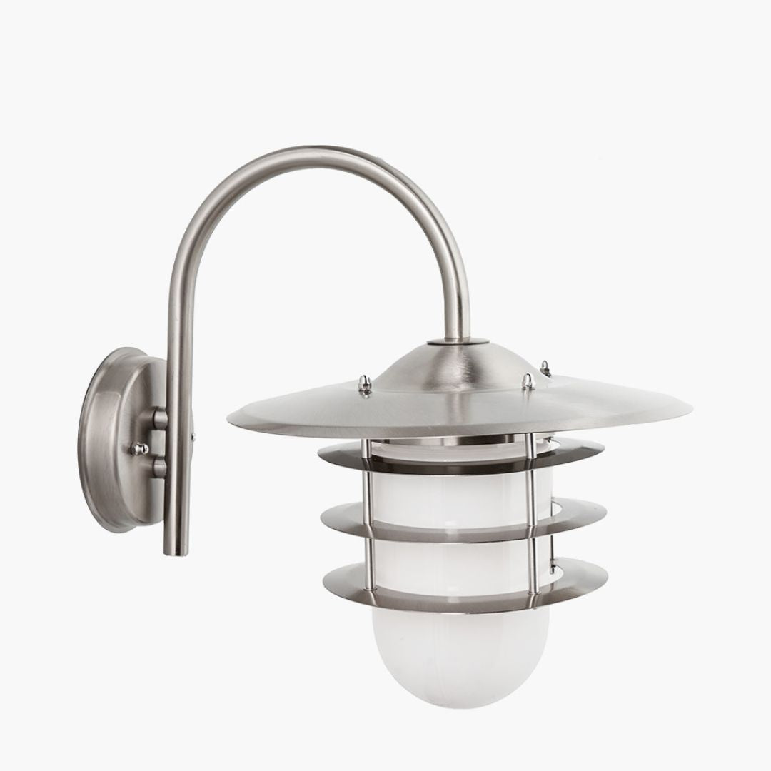 Centauri IP44 Outdoor Wall Light Brushed Steel