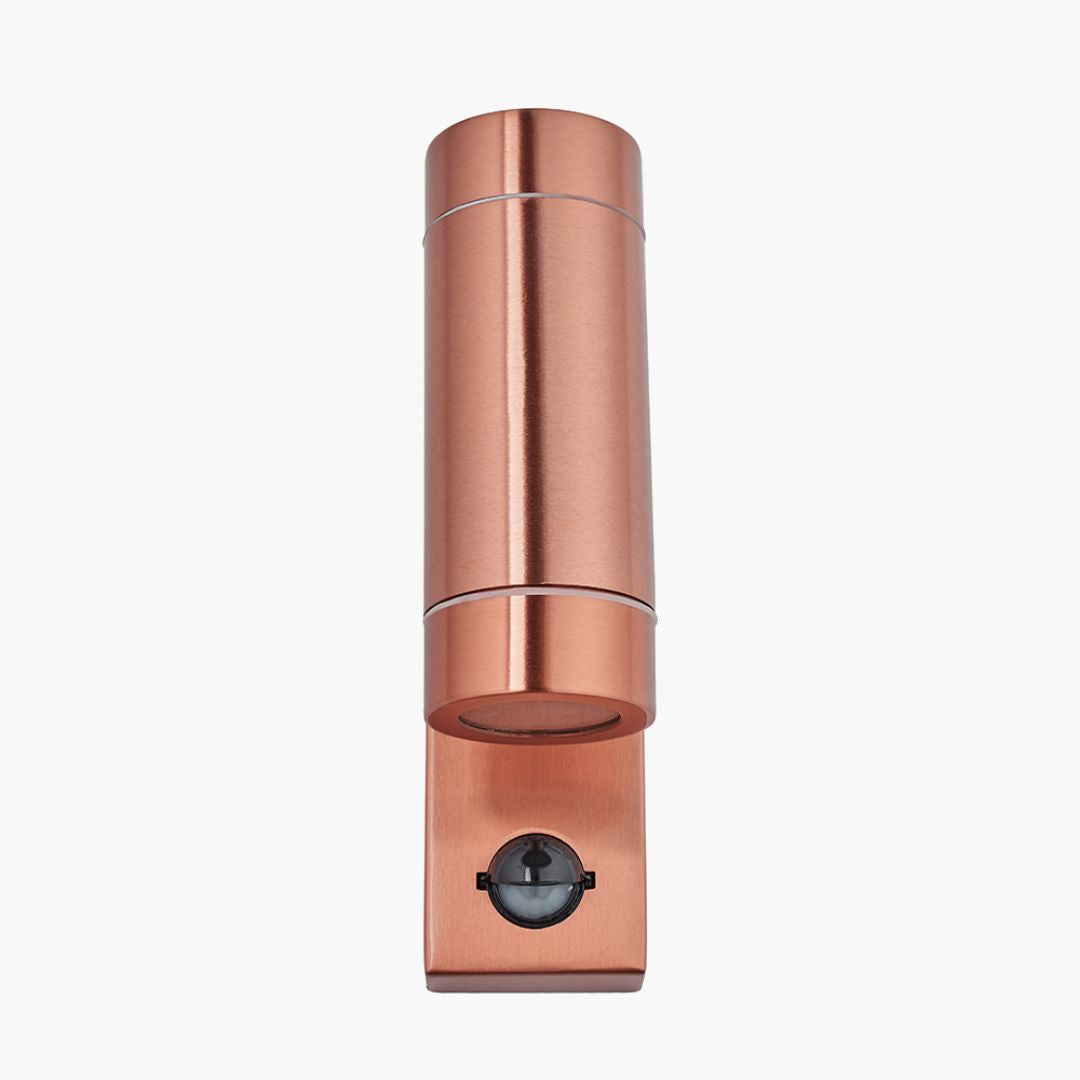 Lantana Copper Outdoor Up/Down PIR Wall Light