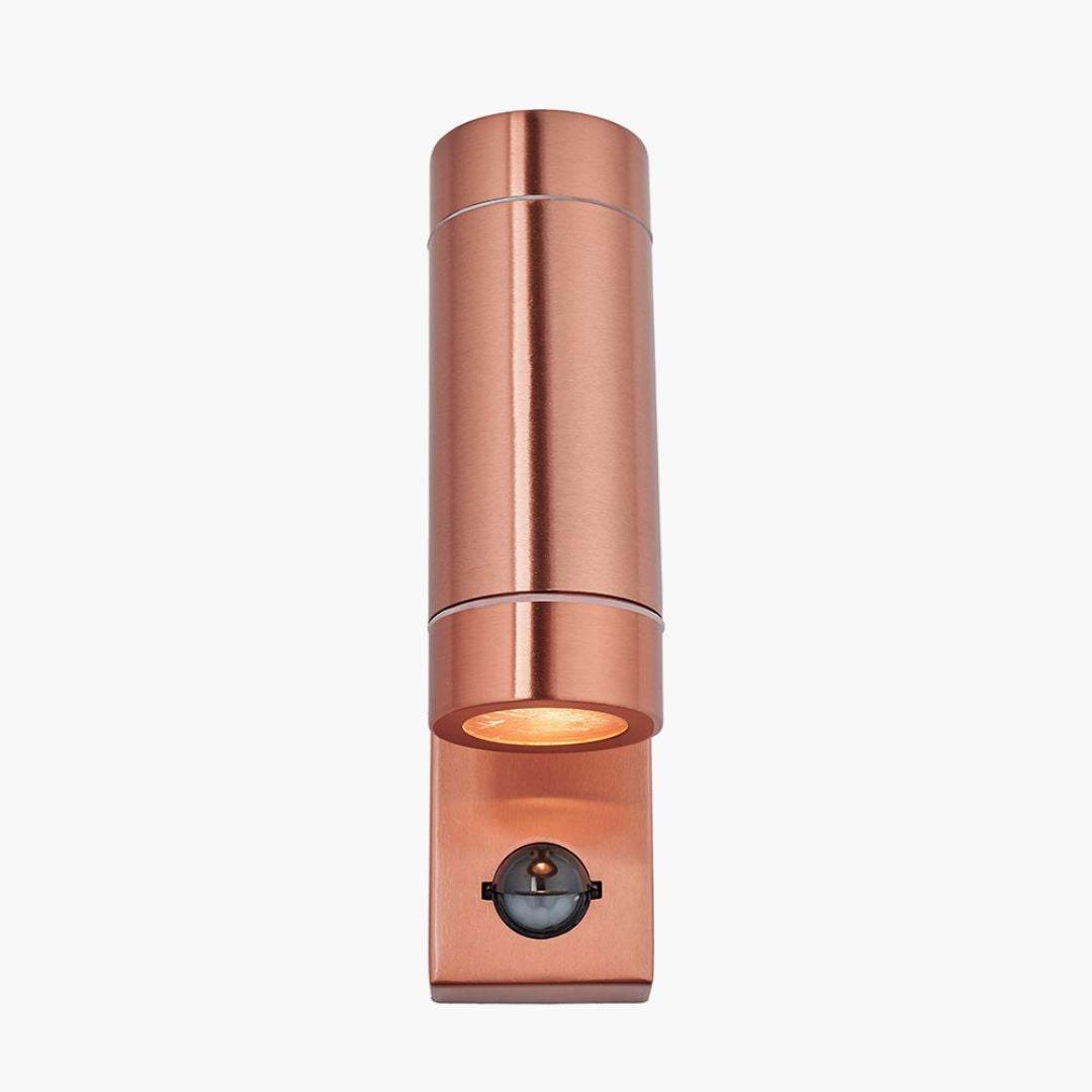 Lantana Copper Outdoor Up/Down PIR Wall Light