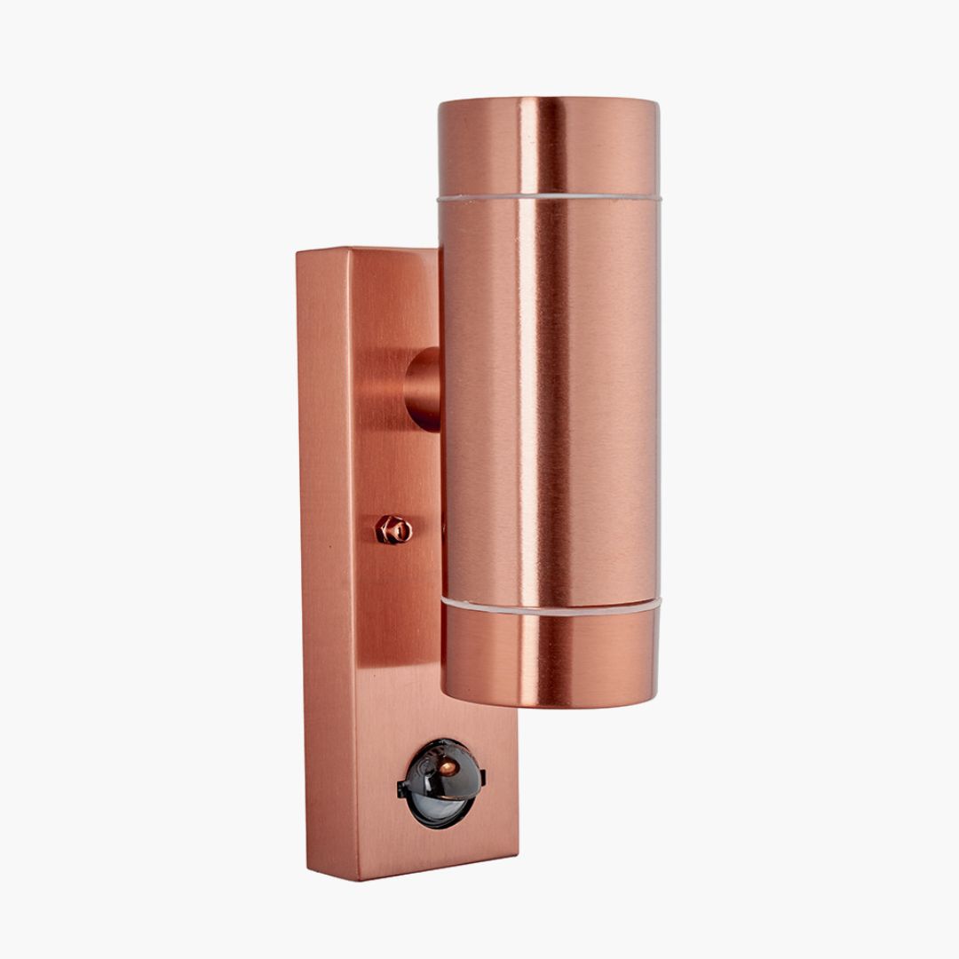 Lantana Copper Outdoor Up/Down PIR Wall Light