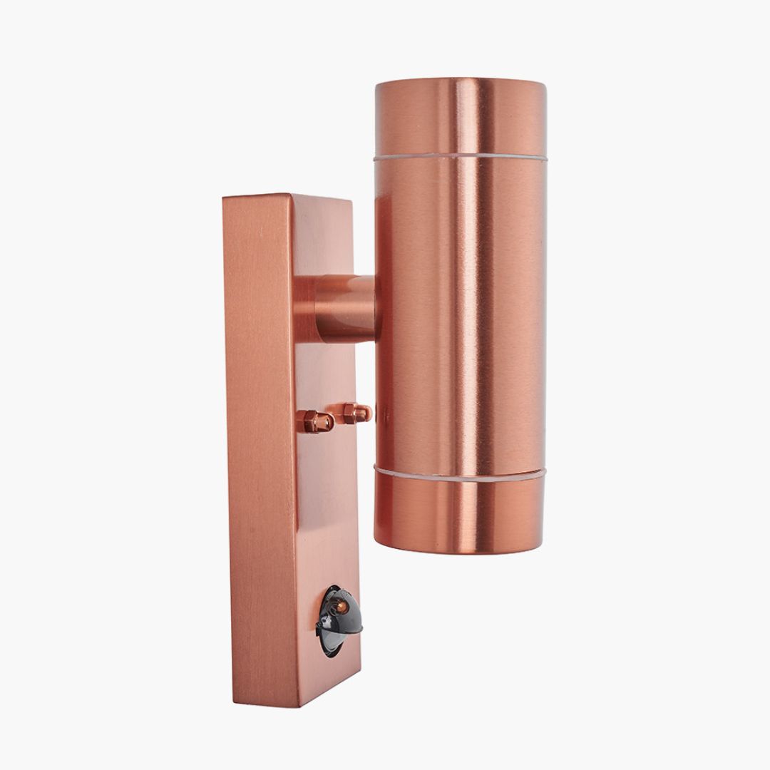 Lantana Copper Outdoor Up/Down PIR Wall Light