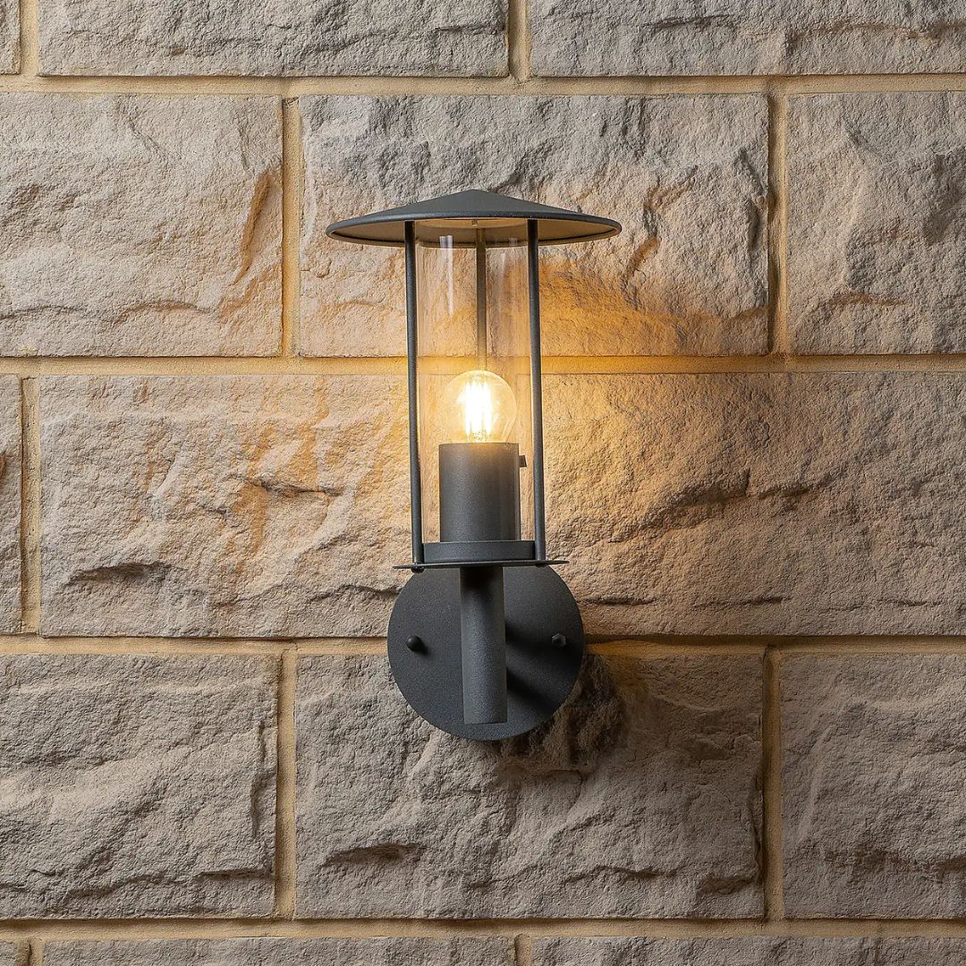 Myosotis PIR Outdoor Wall Light Grey