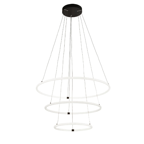 Revolve Matte Black & White LED Ceiling Pendant