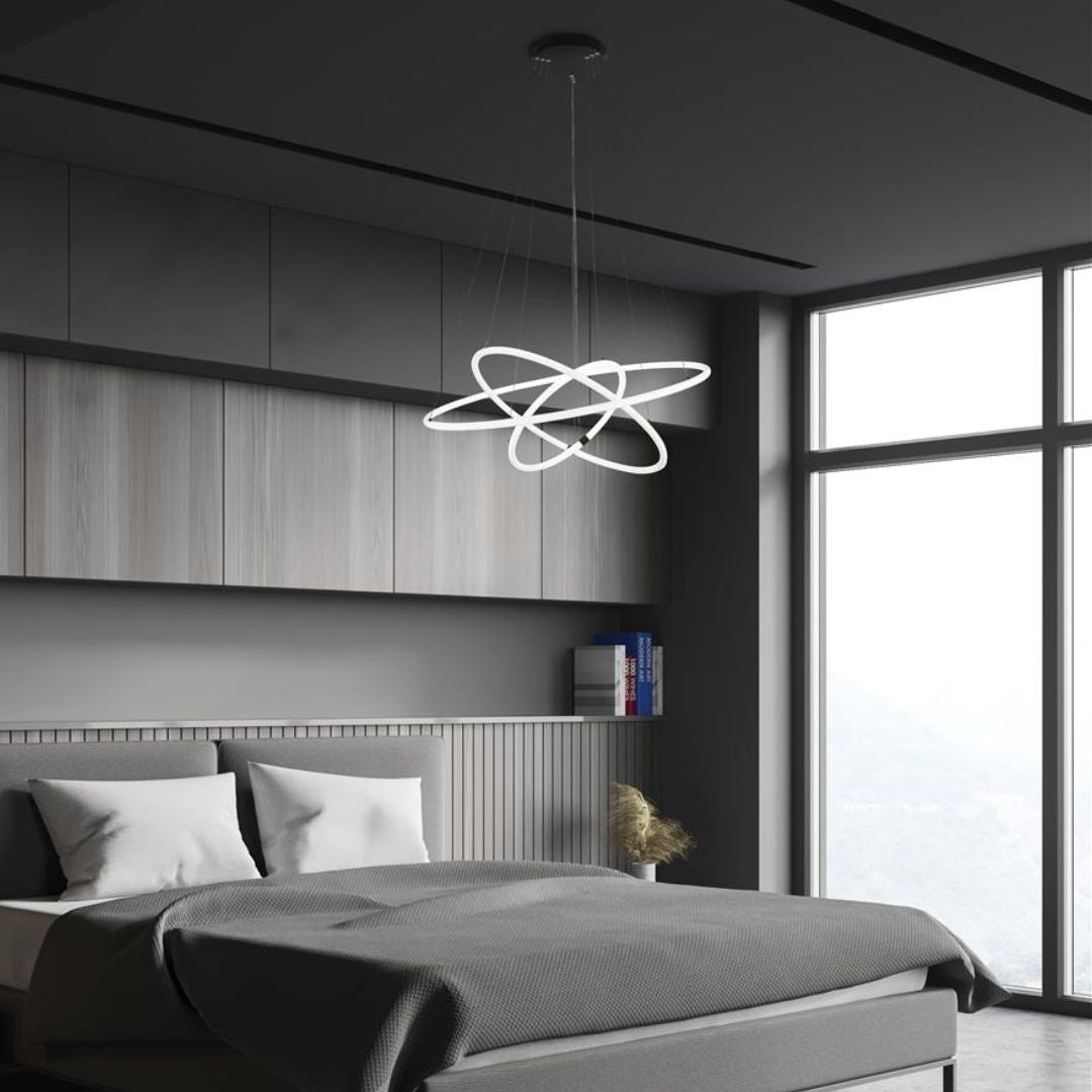Revolve Matte Black & White LED Ceiling Pendant