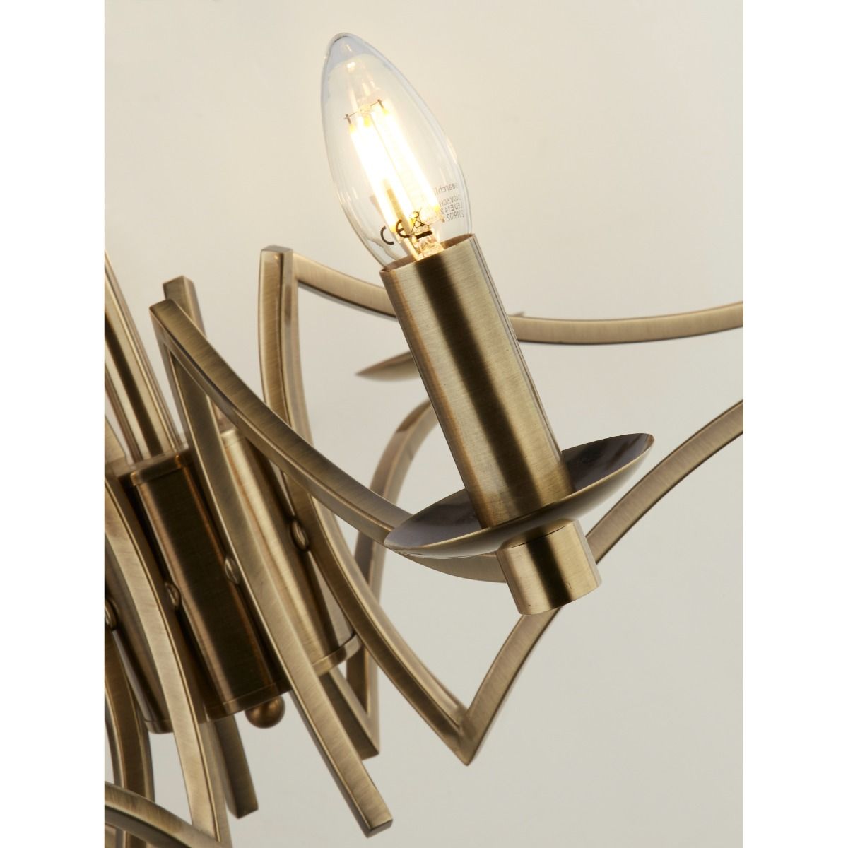 Ascot 8 Light Antique Brass Chandelier