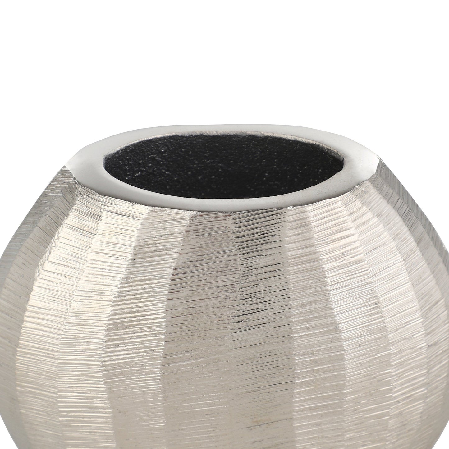 Abucay Small Silver Oval Vase